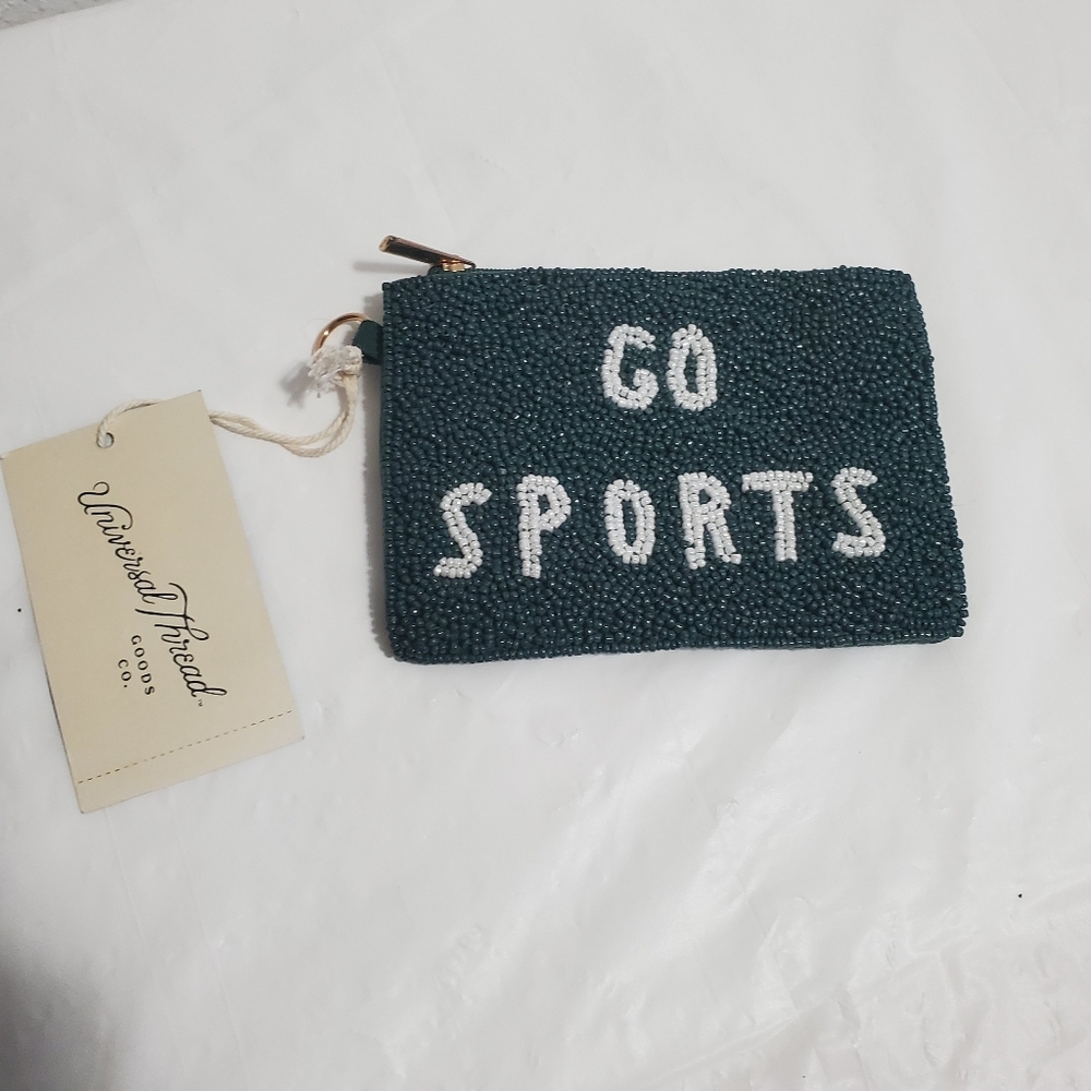 Universal Threads GO SPORTS Beaded Coin Purse